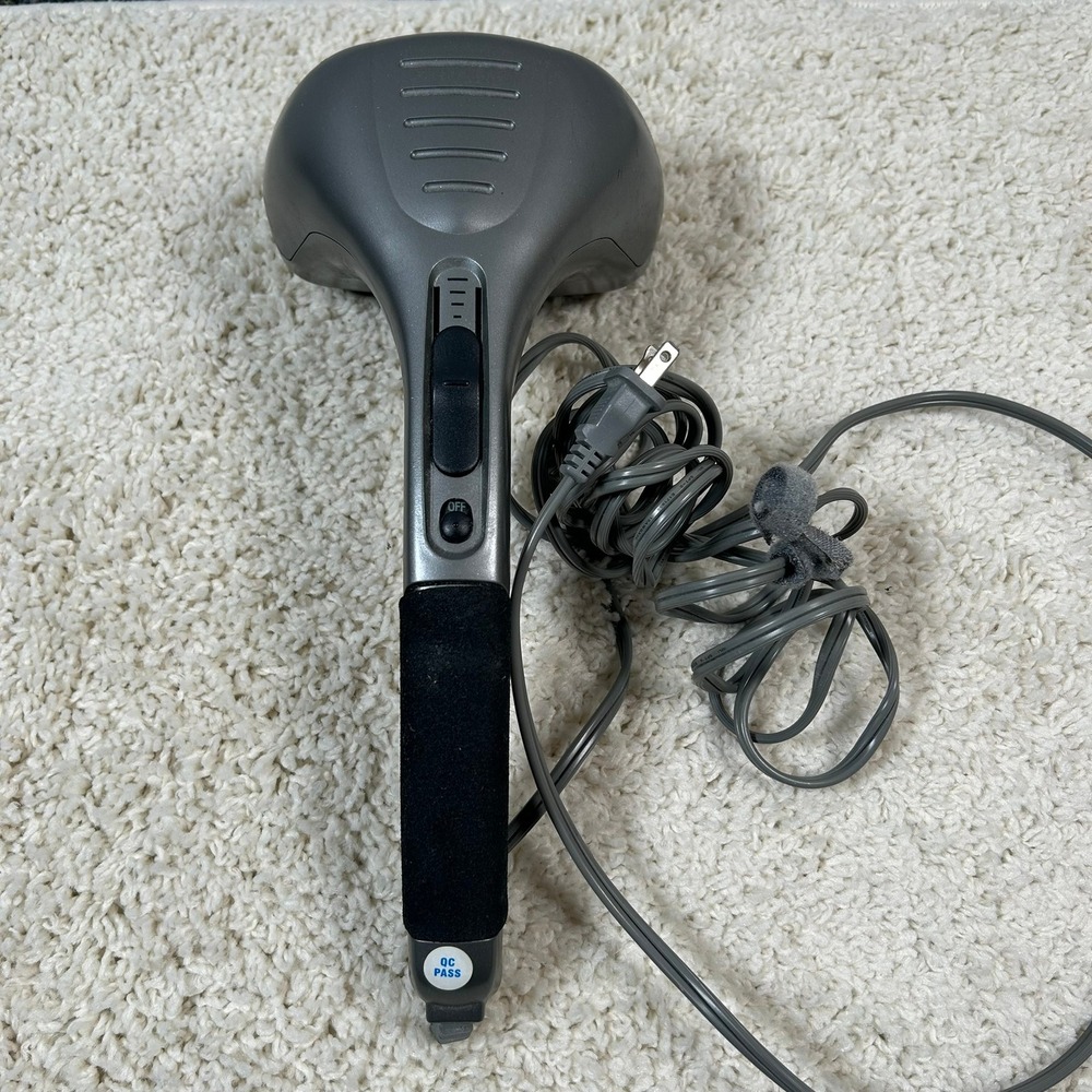 HoMedics Percussion Massager PA-1 Grey Handheld Dual Head Variable Speed